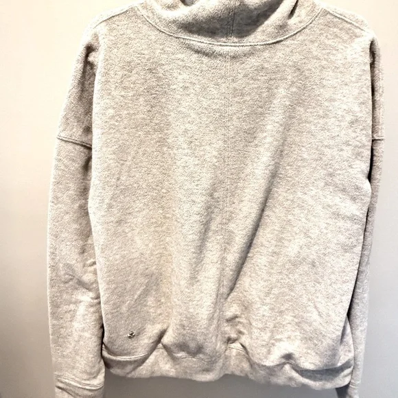 Lululemon Go Forward Pullover Fleece Cowl Neck Heathered Grey - Picture 6 of 7